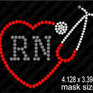 Rn Rhinestone Stethoscope Rhinestone File, Svg File, Rhinestone Svg File, Svg Download, Rn Svg File, Digital Download, Eps File, Png File