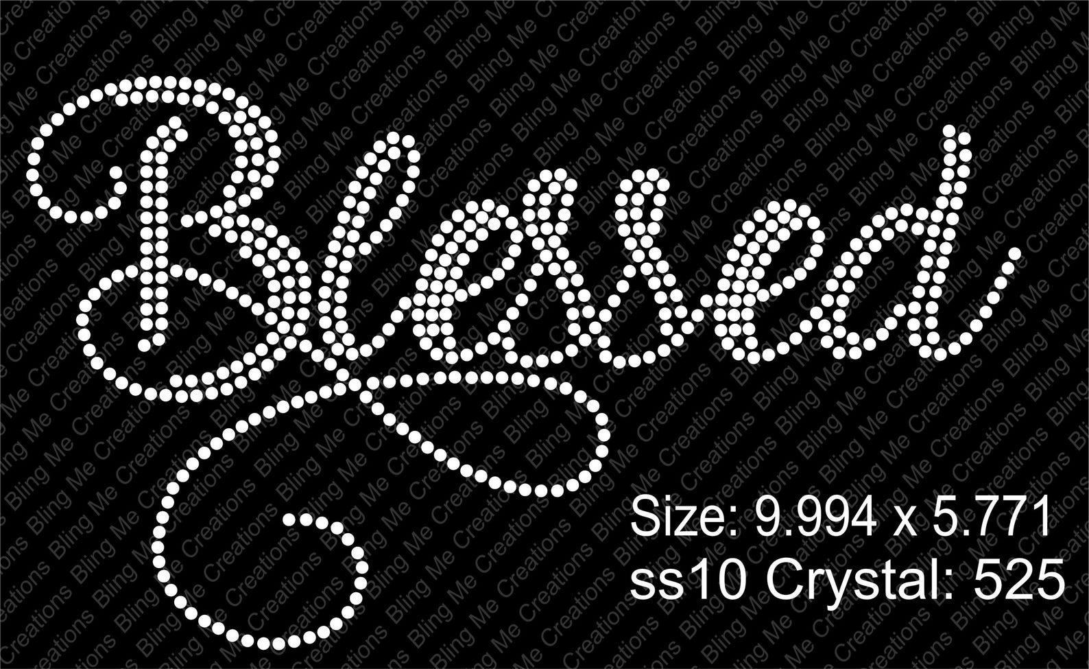 Blessed Rhinestone SVG, Digital Download - Etsy