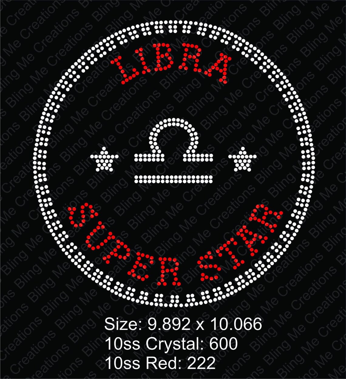 Libra Rhinestone Libra Super Star Rhinestone SVG File (digital Download) - Etsy