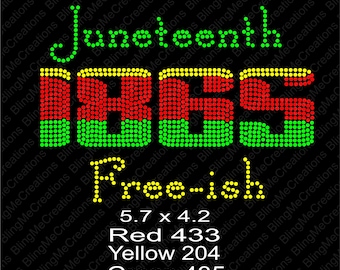 Juneteenth Rhinestone SVG File, 1865 Free-ish (Digital Download)