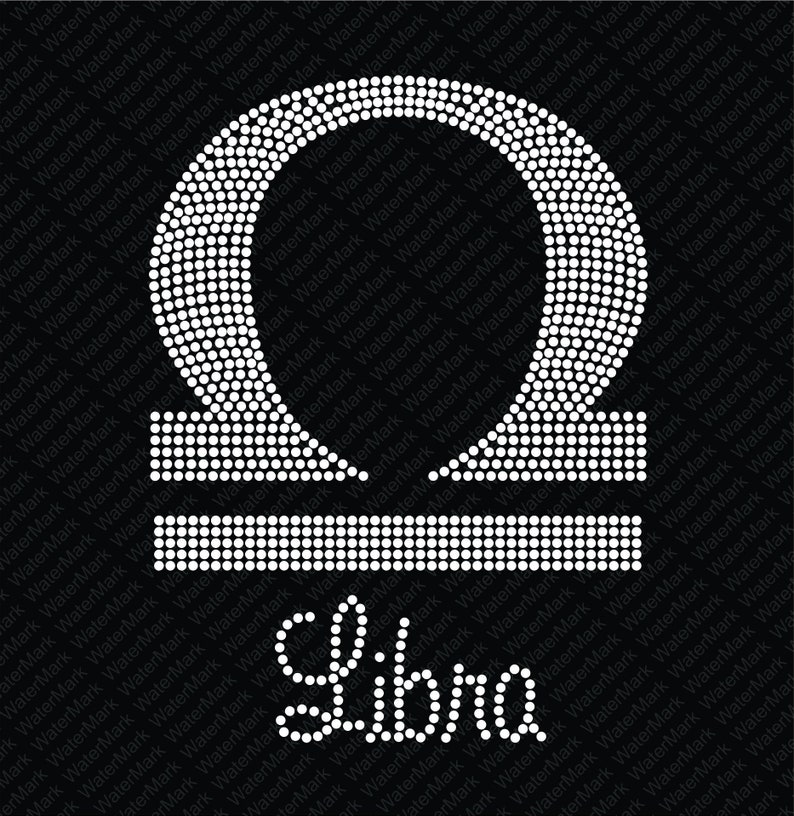 Libra Rhinestone Libra Rhinestone SVG File, Zodiac Template (digital Download) - Etsy