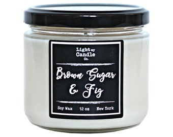 Brown Sugar And Fig Soy Candles Handmade