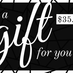 Gift Certificate, Gift Idea, Special Occasion, 35 dollars, Shop Credit, Light My Candle Co.
