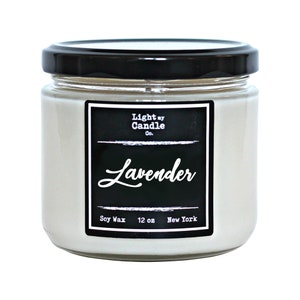 Lavender Candle, Soy Candles Handmade, Scented Candles, Aromatherapy Essential Oil Candle, Lavender, Soy Wax, Zen, Meditation Candle, Yoga