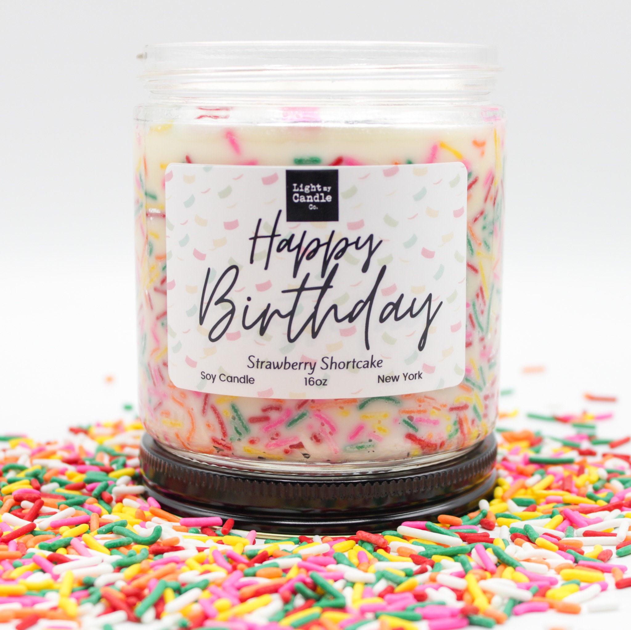 Happy Birthday Cake Candle Gift Bday Gifts For Her Mom Etsy