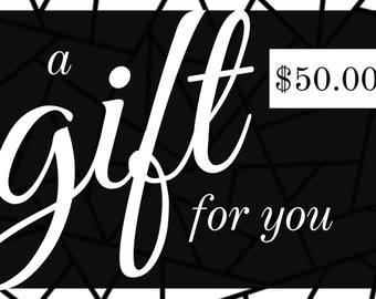 Certificado de regalo, Idea de regalo, Ocasión especial, 50 dólares, Crédito de la tienda, Light My Candle Co.