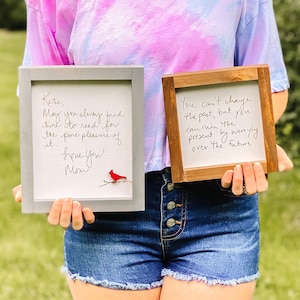 Custom Handwriting Sign - Laser Engraved Handwritten Wooden Sign - Handwritten Note - Mothers Day Gift - Fathers Day Gift - Memorial Gift