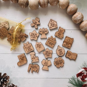 Christmas Activity Tokens Christmas Advent Calendar Tokens Christmas Stocking Filler Ideas Laser Cut Tokens Custom Holiday Coupons image 5