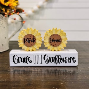 Custom Sunflower Block - Summer Tiered Tray Decor - Custom Wooden ...