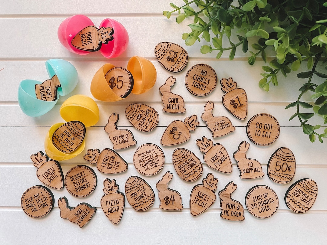 Easter Egg Tokens - Laser Cut Easter Tokens - Custom Holiday Coupons ...