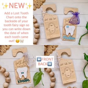 Custom Tooth Fairy Door Hanger - Personalized Wooden Tooth Fairy Sign ...