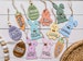 Personalized Easter Basket Tags - Wood Laser Cut Easter Bunny Tag - Easter Egg Tag - Easter Chick Tag - Easter Carrot Tag - Easter Name Tags 