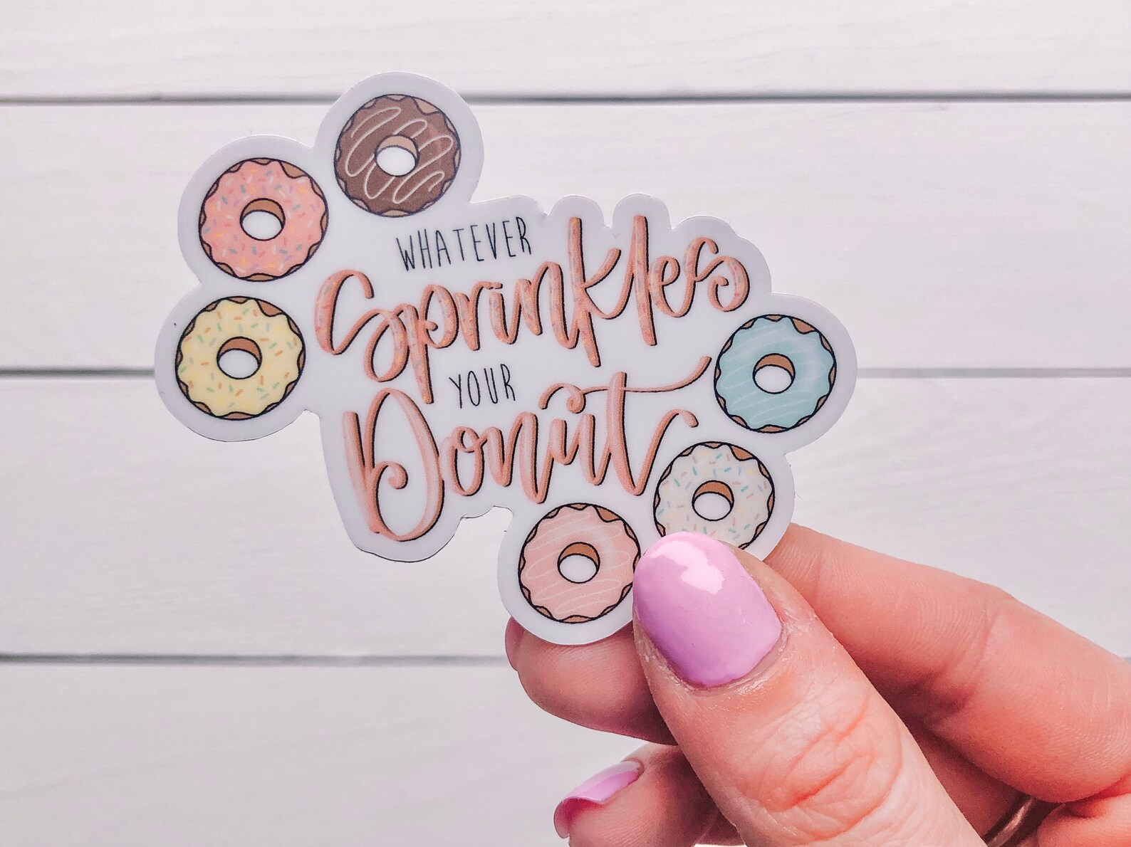 Donut Sticker Whatever Sprinkles Your Donut Handmade Die Etsy