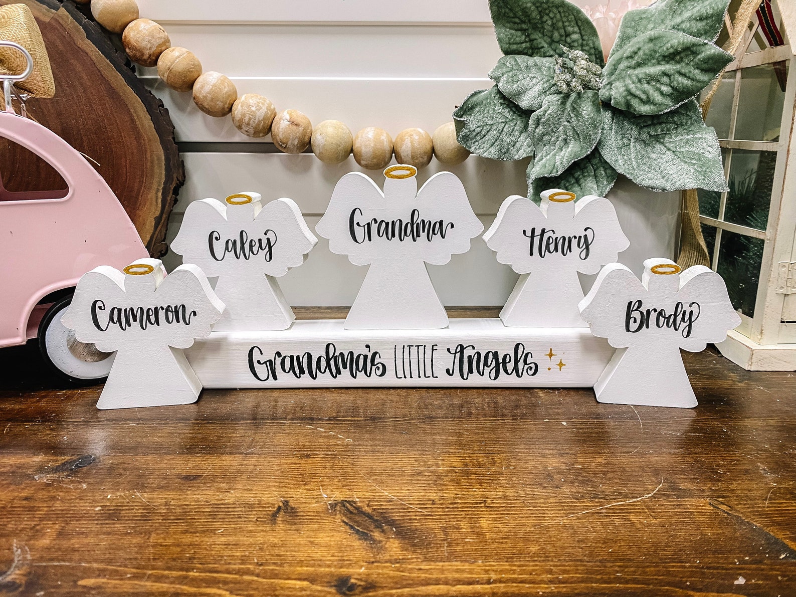 Personalized Angel Family Wooden Angel Blocks Custom - Etsy