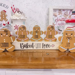 Personalized Gingerbread Block - Wooden Gingerbread Blocks - Custom Gingerbread Cookie - Custom Christmas Gifts - Gingerbread Family Decor