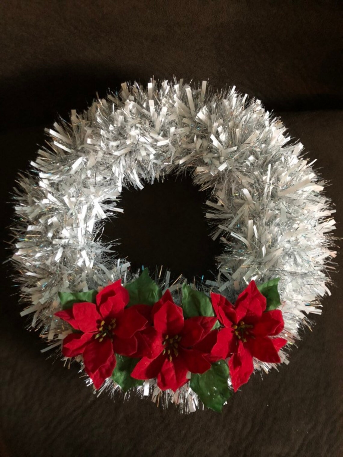 Handmade Tinsel Wreath Etsy