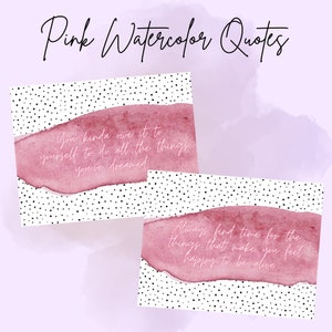 Pink Watercolor Prints Customizable Canva Template