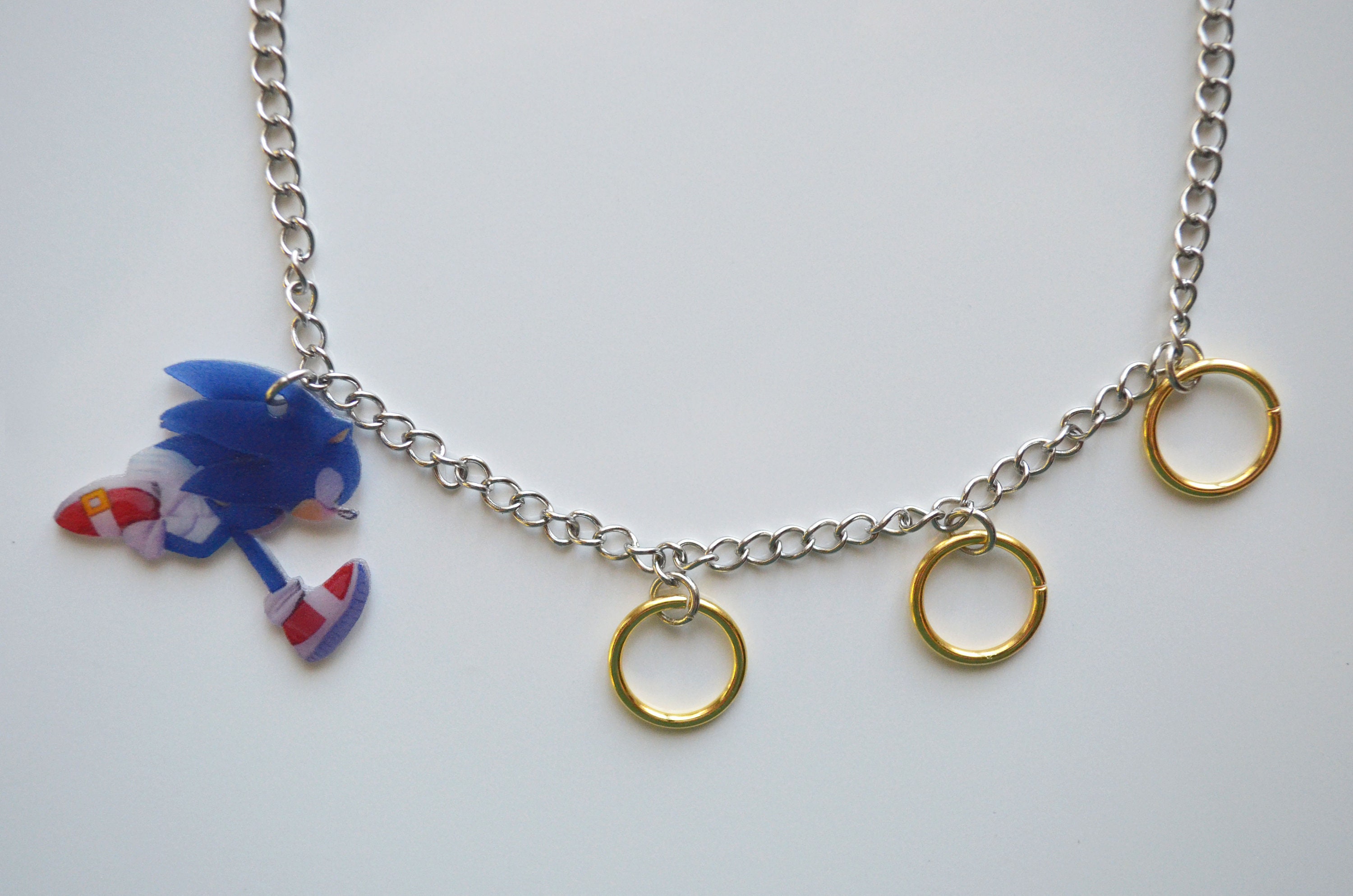 Sonic The Hedgehog Inspired Necklace Gaming Jewelry Etsy