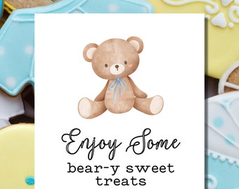Teddy Bear Baby Shower Dessert Table Print Digital Download | Beary Sweet Treats