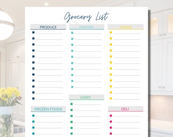 Grocery List Planning Printable | Digital Download