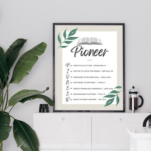 Pioneer Acrostic Poem Printable | Pioneer Gift Digital Download