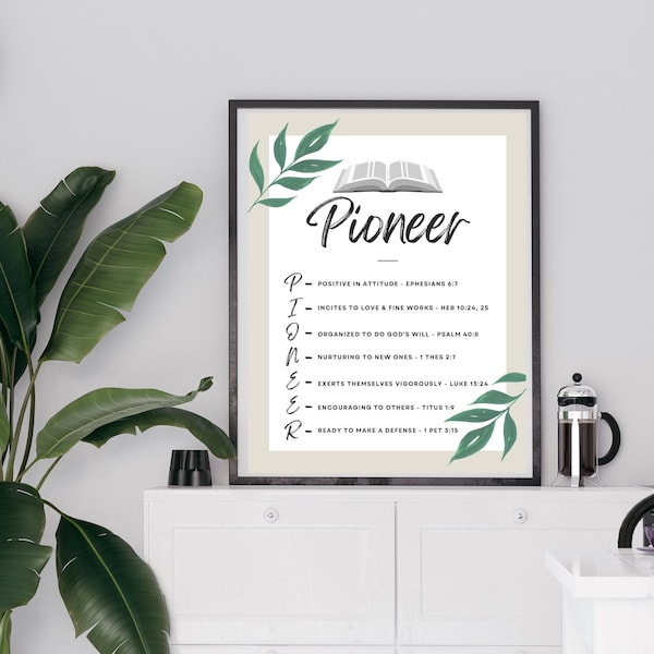 Pioneer Acrostic Poem Printable | Pioneer Gift Digital Download