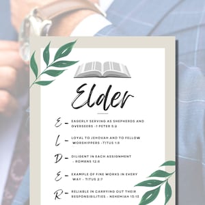 Elder Acrostic Poem Printable | Elder Gift Digital Download