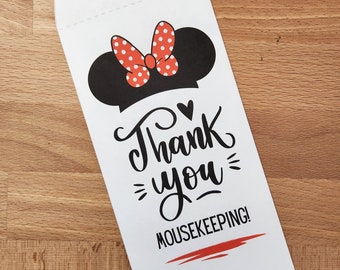 Mousekeeping Tip Envelope Print and Cut Template | Digital Download