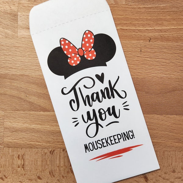 Mousekeeping Tip Envelop Print en Knip Sjabloon | Digitaal downloaden