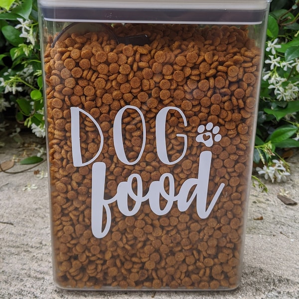 Dog or Cat Food Container Decal | Label Only
