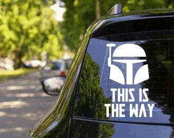 This Is The Way Mando Vinyl Decal Sticker