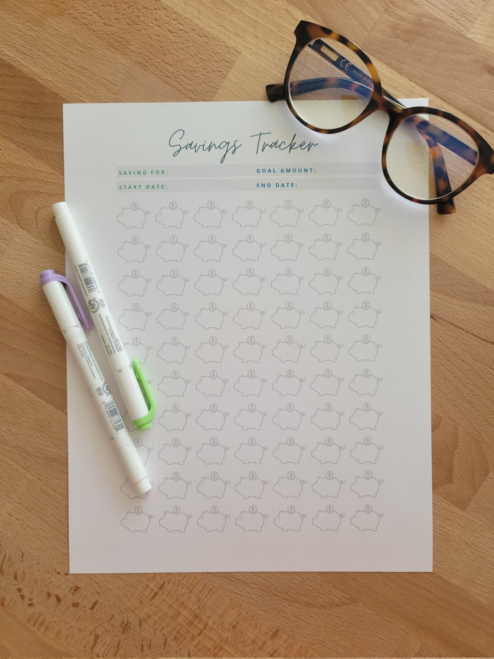 Savings Goal Coloring Page Printable Digital Download - Etsy