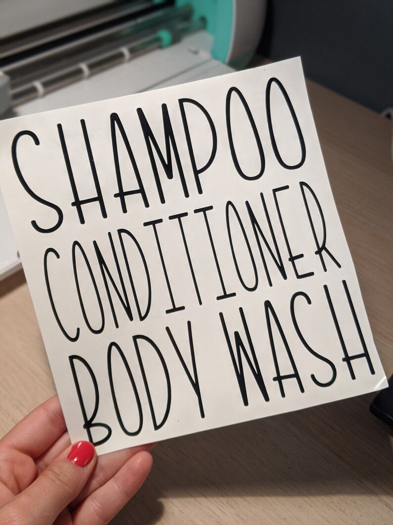 Matching Shampoo Conditioner and Body Wash Labels Vinyl Etsy