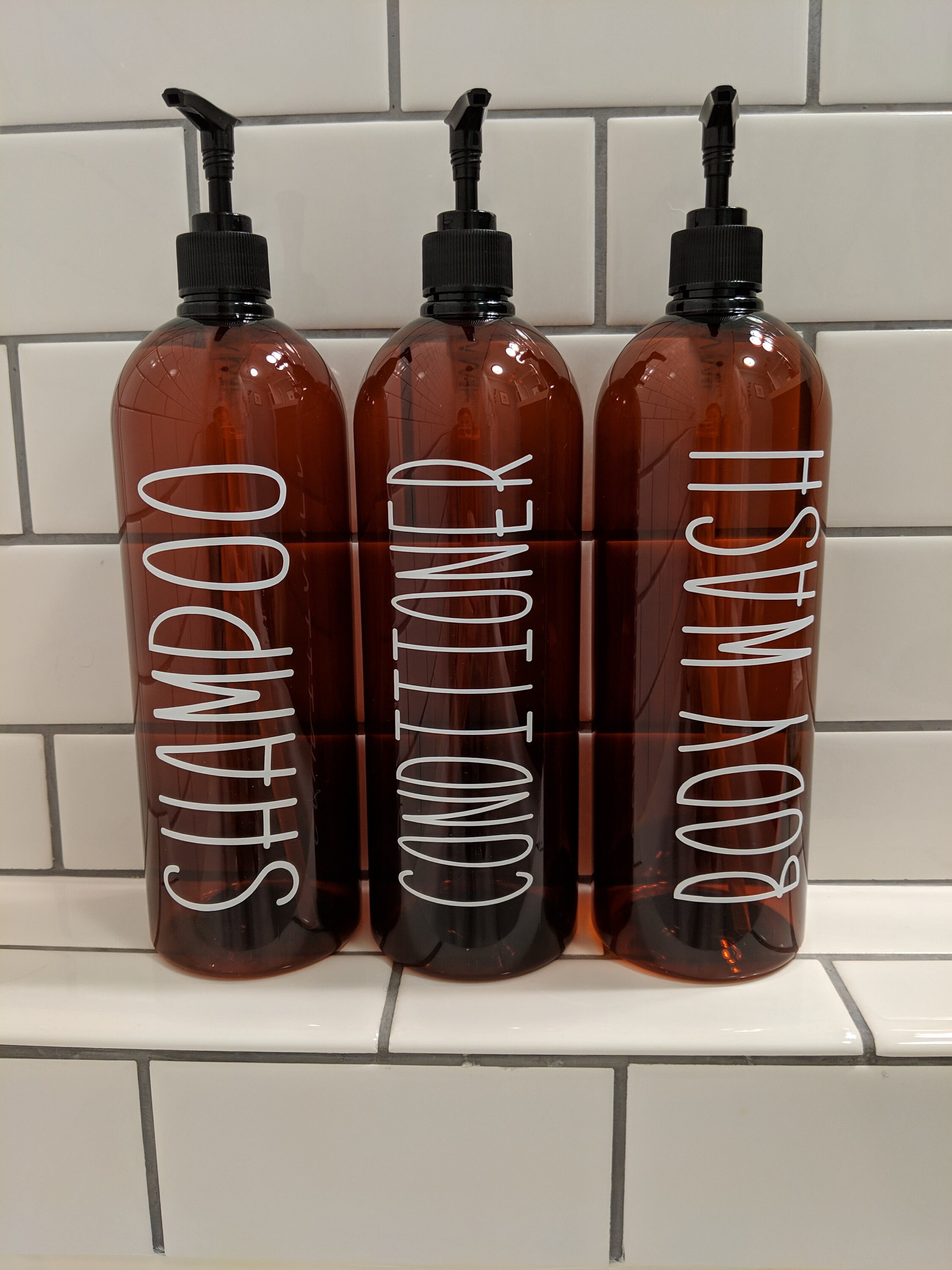 Matching Shampoo Conditioner and Body Wash Labels Vinyl Etsy