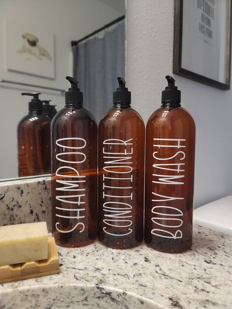 Matching Shampoo Conditioner and Body Wash Labels Vinyl Etsy