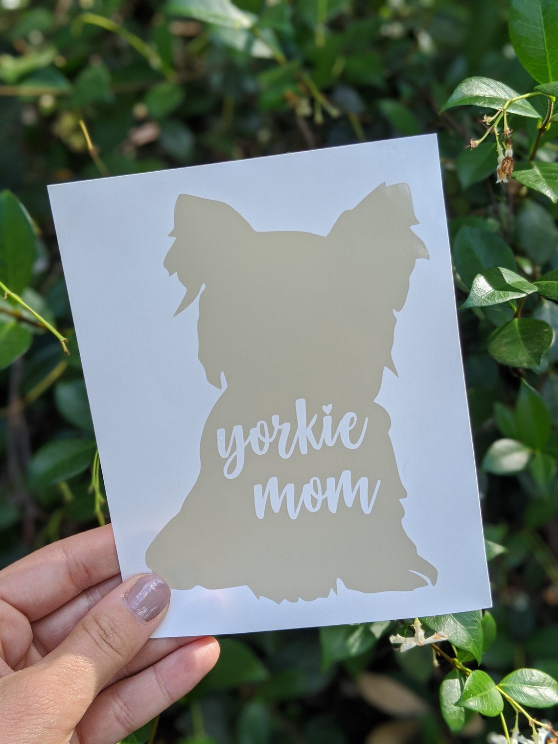 Yorkie Mom Vinyl Decal Sticker Decal for Laptops Car and Etsy