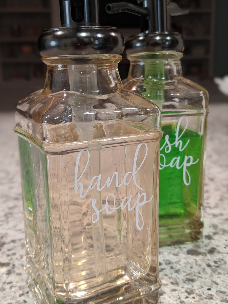 Hand and Dish Soap Dispenser Decals Etsy