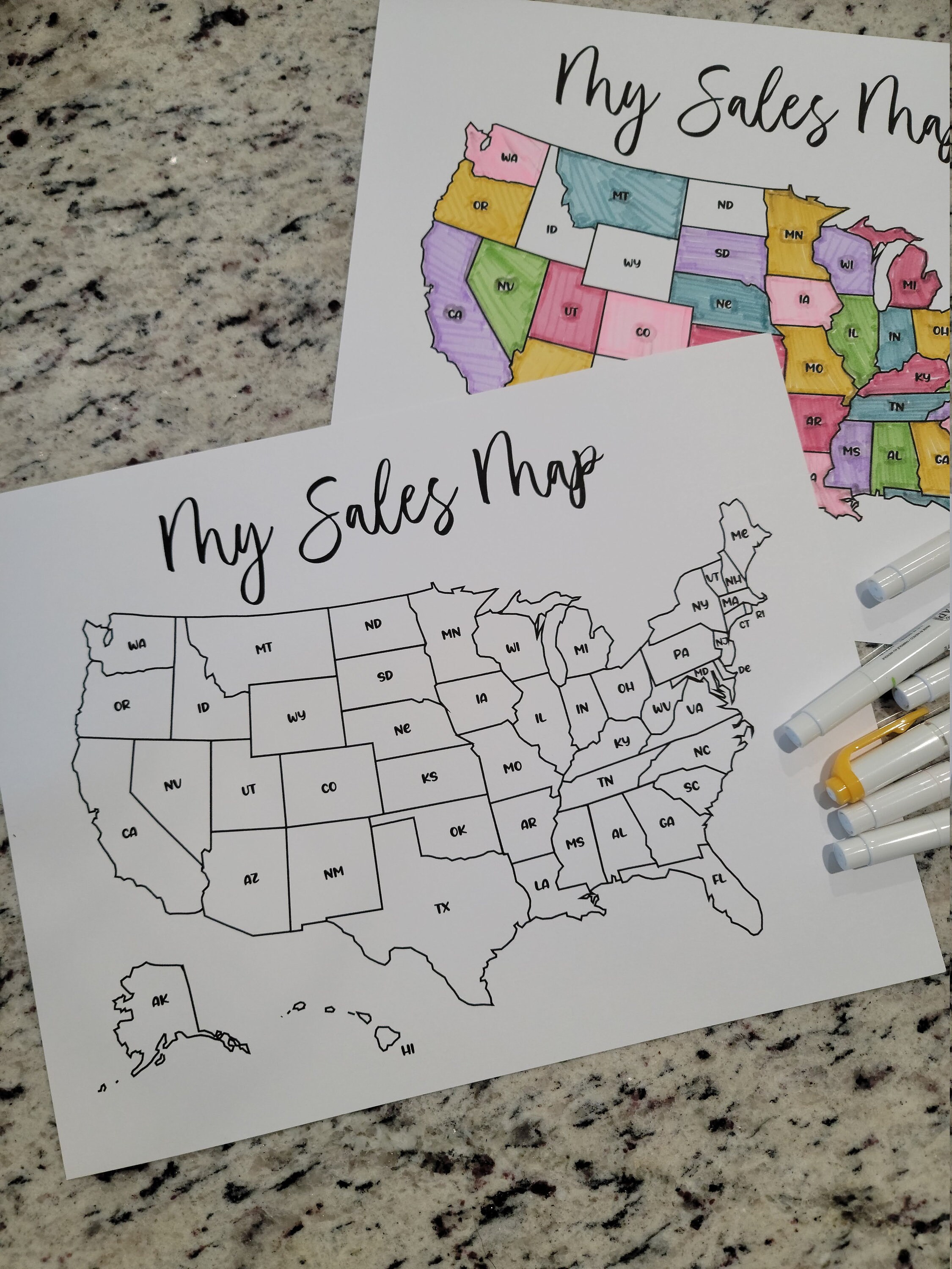 My Sales Map Printable Digital Download Order Tracker Etsy - Etsy