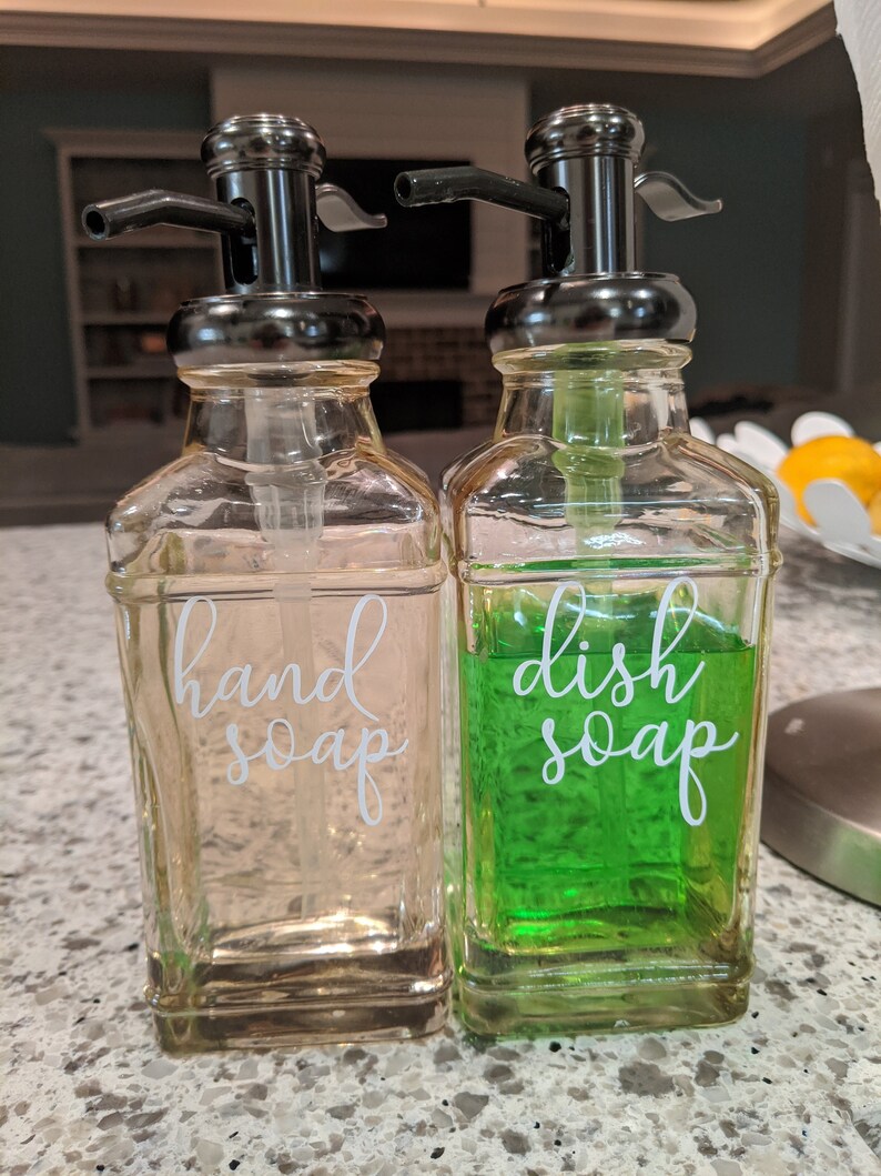 Hand and Dish Soap Dispenser Decals Etsy