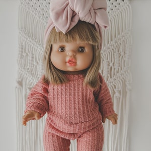 Pink Waffle Minikane Outfit| 13” Doll Outfit | 13 inch doll clothes | Minikane clothes | Mini Coletto Clothes | Valentine’s Day