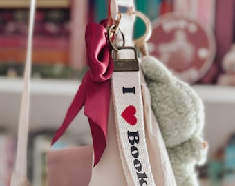 I Love Books Wrislet Keychain | Lanyard | Reader | Book Lover