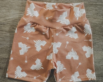 Disney Castle Biker Shorts| Mickey Shorts | Animal Kingdom| Disney Shorts | Disney Kids| Toddler girl clothes| Disney Unisex