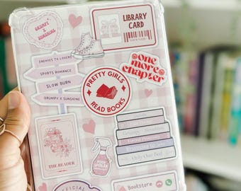 Girly Pink Bookish Kindle Case Insert | E-reader Accessories | Coquette E-book | Bookish | Reader | Books