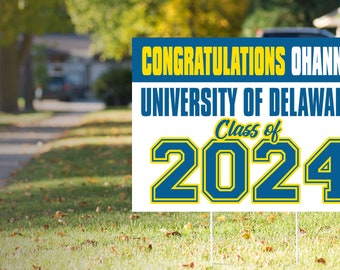 Graduation Lawn Sign | University of Delaware | University of Maryland | Graduation Yard Sign | College Yard Sign