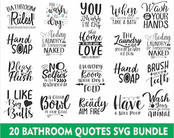 Bathroom svg bundle, funny bathroom svg, toilet svg, home svg, funny svg, bathroom signs, sayings svg, cut files cricut