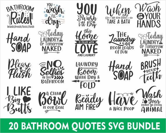 Download Bathroom Svg Bundle Funny Bathroom Svg Toilet Svg Home Svg Etsy