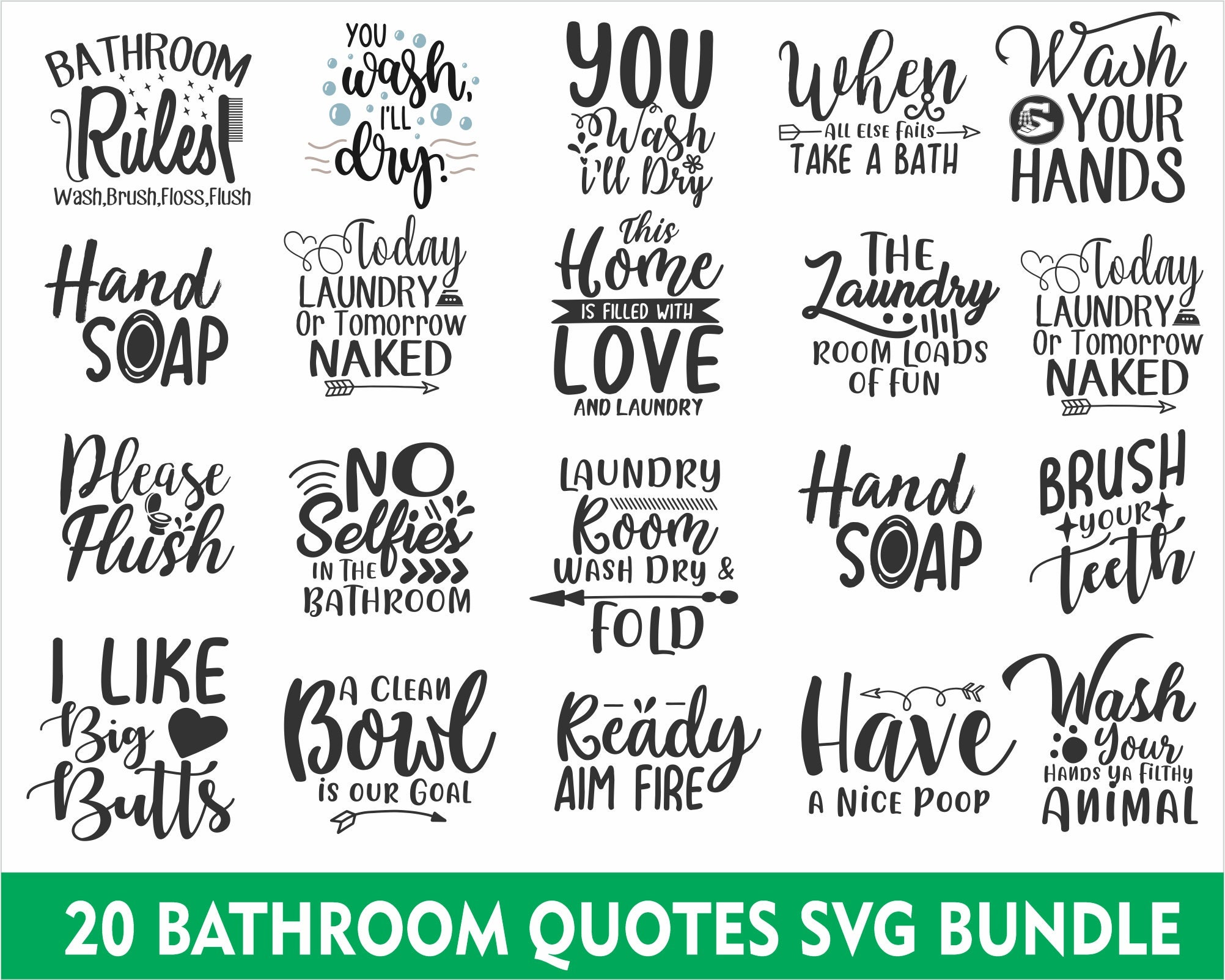 Bathroom Saying Bathroom Sign SVG Bathroom SVG Bundle Bathroom Quote SVG Bathroom Clipart Funny Bathroom Svg Bathroom Cut File