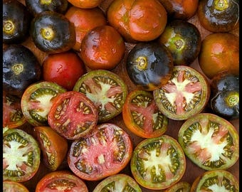 20 Chestnut Chocolate Tomato Seeds | Indeterminate | Black & Purple Anthocyanin Tomato | Sweet Salad Slicer | High Yield, Crack Resistant
