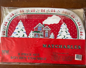 Vintage Matchables Christmas Kitchen Ensemble Set