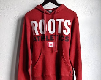 Vintage Roots Athletics Hoodie Sweater Red XS